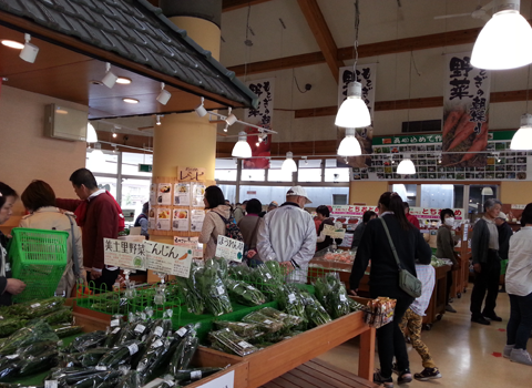 道の駅もてぎ（栃木県）の農産物売り場の写真